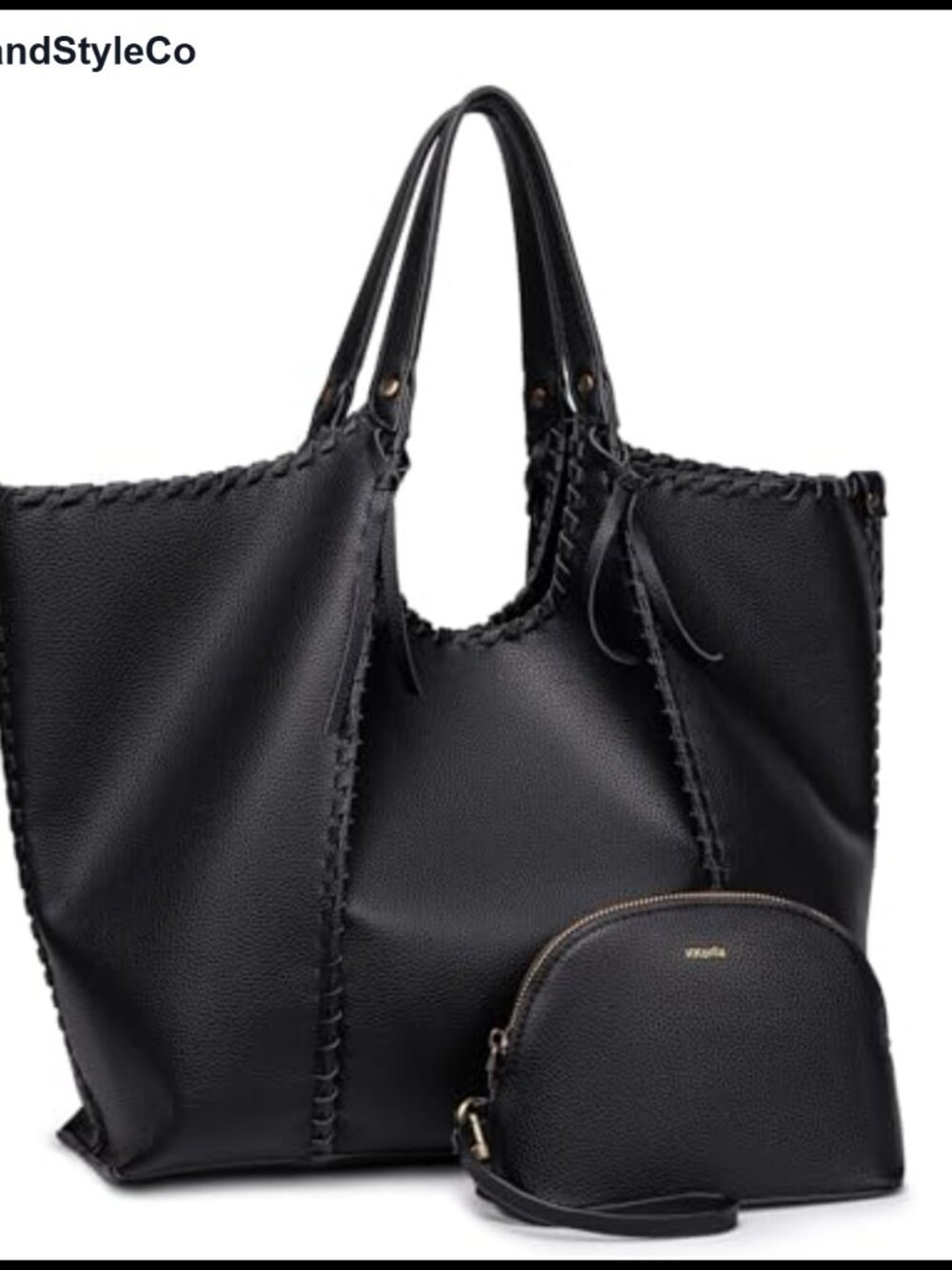 Oversize Vegan Leather Tote Bag Women Shoulder Purse Work Weekender